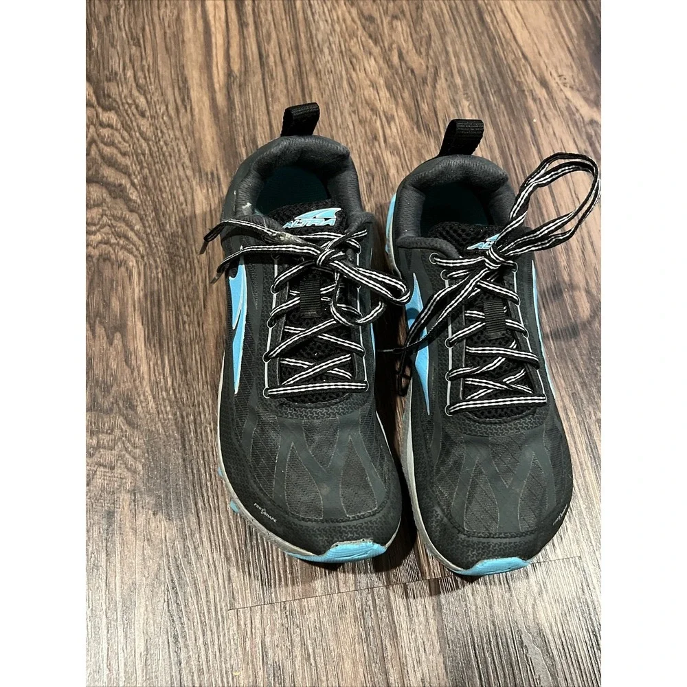 Altra Trail Running Shoes Foot Shape Blue Zero Drop Gaiter Trap 3.0 Size 6